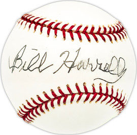 Billy Harrell Autographed Official MLB Baseball Boston Red Sox, Cleveland Indians Beckett BAS QR #BM25176