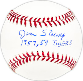 Jim Stump Autographed Official MLB Baseball Detroit Tigers "1957, 59 Tigers" Beckett BAS QR #BM25518