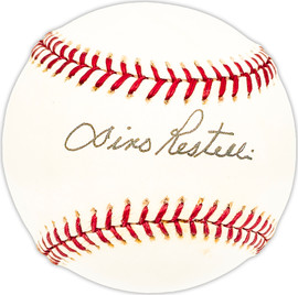 Dino Restelli Autographed Official NL Baseball Pittsburgh Pirates Beckett BAS QR #BM25705
