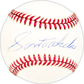 Santo Alcala Autographed Official NL Baseball Cincinnati Reds Beckett BAS QR #BM25487