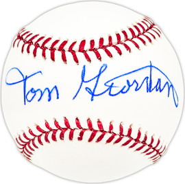 Tom Tommy Giordano Autographed Official MLB Baseball Philadelphia A's Beckett BAS QR #BM25522