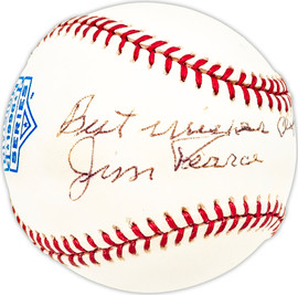 Jim Pearce Autographed Official AL Division Series Logo Baseball Reds, Senators "Best Wishes Cliff" Beckett BAS QR #BM25561