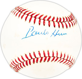 Pancho Herrera Autographed Official NL Baseball Philadelphia Phillies Beckett BAS QR #BM25588