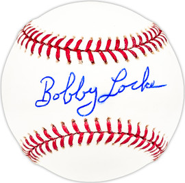 Bobby Locke Autographed Official MLB Baseball Philadelphia Phillies, Cleveland Indians Beckett BAS QR #BM25642