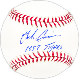 Jack Crimian Autographed Official MLB Baseball Detroit Tigers "1957 Tigers" Beckett BAS QR #BM25718