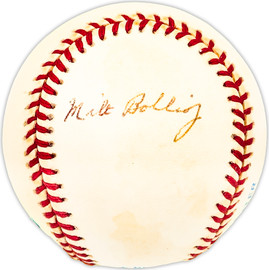 Milt Bolling Autographed Official AL Baseball Boston Red Sox, Detroit Tigers Beckett BAS QR #BM25732