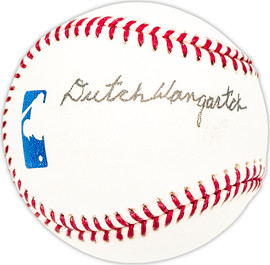 Elmer Dutch Weingartner Autographed Official MLB Baseball Cleveland Indians Beckett BAS QR #BM25395