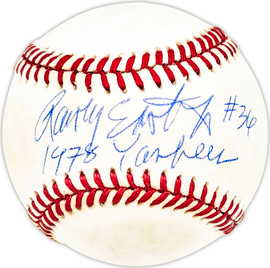 Rawly Eastwick Autographed Official AL Baseball New York Yankees "#36 1978 Yankees" Beckett BAS QR #BM25612