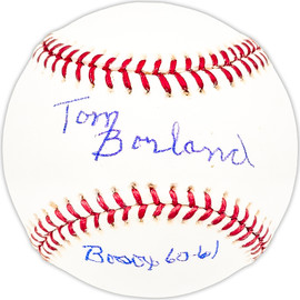 Tom Borland Autographed Official MLB Baseball Boston Red Sox "Bosox 60-61" Beckett BAS QR #BM25710