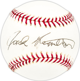 Jack Hamilton Autographed Official MLB Baseball New York Mets, Philadelphia Phillies Beckett BAS QR #BM25754