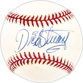 Dick Stuart Autographed Official NL Baseball Pittsburgh Pirates Beckett BAS QR #BM25109