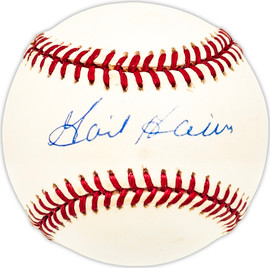 Gail Harris Autographed Official NL Baseball New York Giants Beckett BAS QR #BM25167