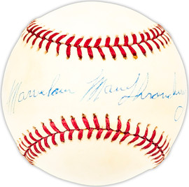 Marvelous Marv Throneberry Autographed Official AL Baseball New York Yankees, New York Mets Beckett BAS QR #BM25404