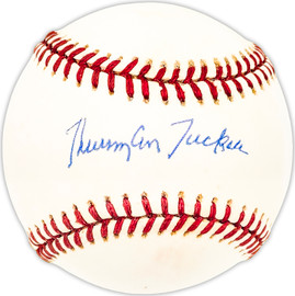 Thurman Tucker Autographed Official AL Baseball Chicago White Sox, Cleveland Indians Beckett BAS QR #BM25416