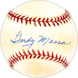 Gordon Gordy Massa Autographed Official NL Baseball Chicago Cubs Beckett BAS QR #BM25485