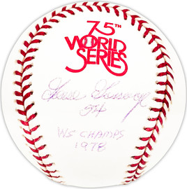 Goose Gossage Autographed Official 1978 World Series Logo MLB Baseball New York Yankees "54 WS Champs 1978" Beckett BAS QR #BM25618