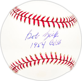 Bob Zick Autographed Official MLB Baseball Chicago Cubs "1954 Cubs" Beckett BAS QR #BM25646