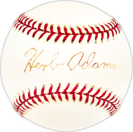 Herb Adams Autographed Official MLB Baseball Chicago White Sox Beckett BAS QR #BM25656