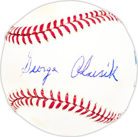 George Alusik Autographed Official MLB Baseball Detroit Tigers Beckett BAS QR #BM25699