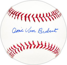 Ozzie Van Brabant Autographed Official MLB Baseball Philadelphia A's Beckett BAS QR #BM25529