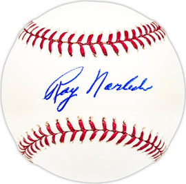 Ray Narleski Autographed Official MLB Baseball Detroit Tigers, Baltimore Orioles Beckett BAS QR #BM25210