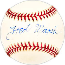 Fred Marsh Autographed Official AL Baseball Chicago White Sox, Baltimore Orioles Beckett BAS QR #BM25729