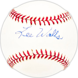 Lee Walls Autographed Official AL Baseball Philadelphia Phillies, Los Angeles Dodgers Beckett BAS QR #BM25295