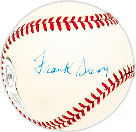 Frank Secory Autographed Official NL Baseball New York Yankees, Chicago Cubs Beckett BAS QR #BM25301