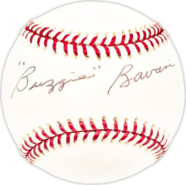 Buzzie Bavasi Autographed Official MLB Baseball Los Angeles Dodgers Beckett BAS QR #BM25770