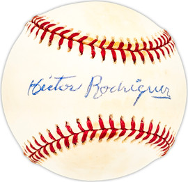Hector Rodriguez Autographed Official AL Baseball White Sox, Negro Leagues Beckett BAS QR #BM25570