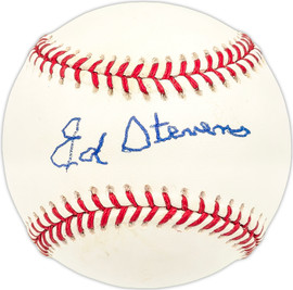 Ed Stevens Autographed Official NL Baseball Brooklyn Dodgers SKU #227814