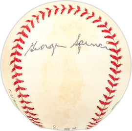 George Spencer Autographed Official NL Baseball New York Giants SKU #227564