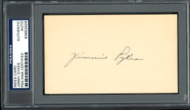 Jimmy Dykes Autographed 3x5 Index Card Chicago White Sox, Philadelphia A's PSA/DNA #83862829