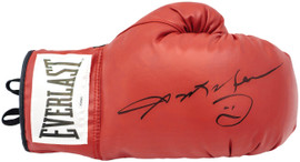Sugar Ray Leonard Autographed Red Everlast Right Handed RH Boxing Glove JSA Stock #227969