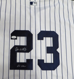 New York Yankees Don Mattingly Autographed White Nike Jersey Size XL "Hit Man" JSA #WIT713637