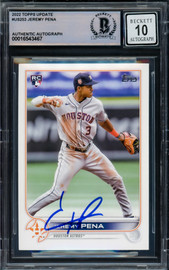 Jeremy Pena Autographed 2022 Topps Chrome Update Rookie Card