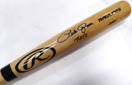 Pete Rose Autographed Blonde Rawlings Bat Cincinnati Reds "4256" JSA #WA469779