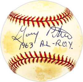Gary Peters Autographed Official AL Baseball Chicago White Sox "1963 AL ROY" SKU #229566