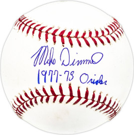 Mike Dimmel Autographed Official MLB Baseball Baltimore Orioles "1977-78 Orioles" SKU #229752