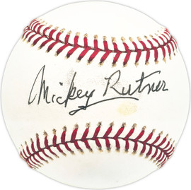 Mickey Rutner Autographed Official AL Baseball Philadelphia A's Beckett BAS QR #BM25899