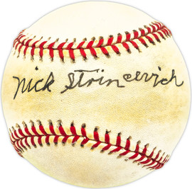 Nick Strincevich Autographed Official NL Baseball Boston Bees Beckett BAS QR #BM26013