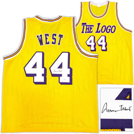 Los Angeles Lakers Jerry West Autographed Yellow Jersey JSA Stock #228808