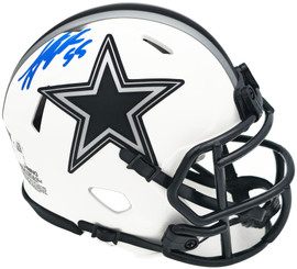 Leighton Vander Esch Autographed Dallas Cowboys Lunar Eclipse White Mini Helmet Fanatics Holo Stock #228809