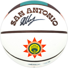 Victor Wembanyama Autographed 2023-24 City Edition Basketball San Antonio Spurs Fanatics Holo Stock #229513