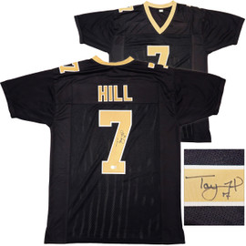 New Orleans Saints Taysom Hill Autographed Black & Gold Jersey Beckett BAS QR Stock #229528