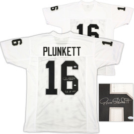 Oakland Raiders Jim Plunkett Autographed White Jersey "SB XV MVP" PSA/DNA Stock #229530