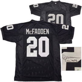 Oakland Raiders Darren McFadden Autographed Black Jersey Beckett BAS QR Stock #229984