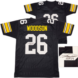 Pittsburgh Steelers Rod Woodson Autographed Black Jersey "HOF 09" Beckett BAS Witness Stock #229997