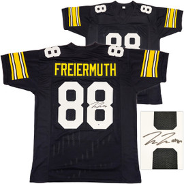 Pittsburgh Steelers Pat Freiermuth Autographed Black Jersey Beckett BAS Witness Stock #230013