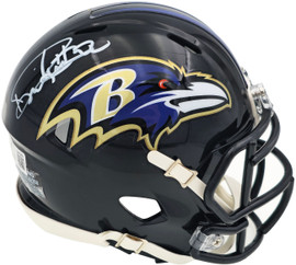 Derrick Henry Autographed Baltimore Ravens Black Speed Mini Helmet Beckett BAS Witness Stock #230108